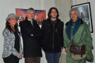Camille brunel (au centre) avec les artistes (de gauche à droite) Fabby, Jean-Paul Minster et Maryvonne Schiltz