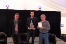 Prix Littéraire du 2ème roman 2016 : Frédéric Martin, le lauréat Alexandre Postel et le président du jury du prix Sorj Chalandon